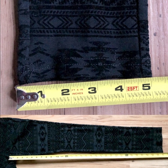 NEW BOOM BOOM Jeans Bump It Up Flocking Jegging Leggings Black Medium Juniors - Picture 9 of 14